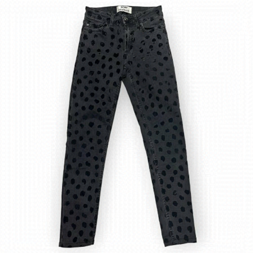 Acne Studios Mid-Rise Skinny Leg Luxury Designer Denim Jeans - Womens XS